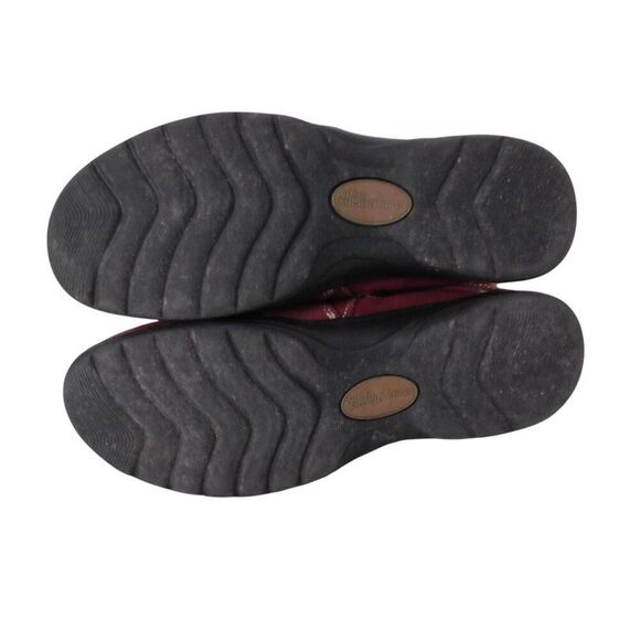 Earth Origins Boots CROWLEY Womens Ankle Winter Suede Leather Burgundy Zip 7.5 M - Picture 8 of 9